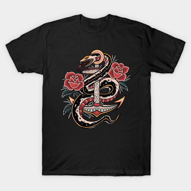 Old school snake T-Shirt by semartigagelas